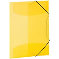 HERMA 19514 Carpeta de dibujo Translúcido en Amarillo- A3- plástico resistente- con 3 solapas interiores- carpeta de 1…